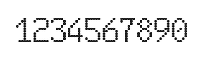 6×10数字点阵字体 ddN610AA1398