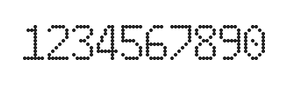 6×10数字点阵字体 ddN610AA1401