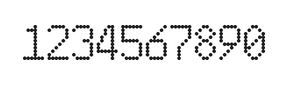 6×10数字点阵字体 ddN610AA1402