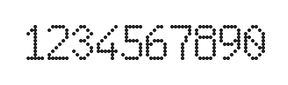 6×10数字点阵字体 ddN610AA1405
