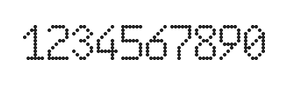 6×10数字点阵字体 ddN610AA1406