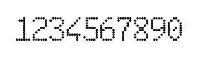 6×10数字点阵字体 ddN610AA1412