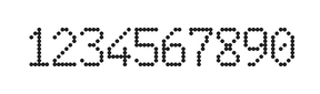 6×10数字点阵字体 ddN610AA1413