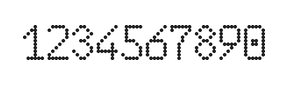6×10数字点阵字体 ddN610AA1416