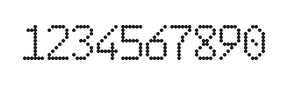 6×10数字点阵字体 ddN610AA1418