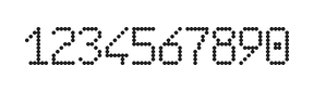 6×10数字点阵字体 ddN610AA1419