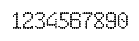 6×10数字点阵字体 ddN610AA1420