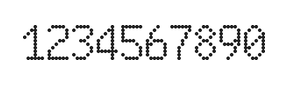 6×10数字点阵字体 ddN610AA1423