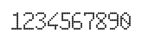 6×10数字点阵字体 ddN610AA1426