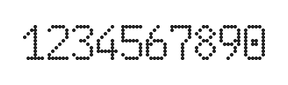 6×10数字点阵字体 ddN610AA1429