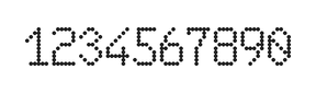 6×10数字点阵字体 ddN610AA1431