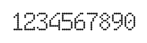 6×10数字点阵字体 ddN610AA1432