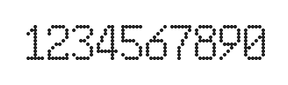 6×10数字点阵字体 ddN610AA1433