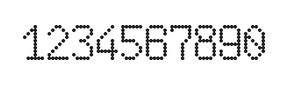 6×10数字点阵字体 ddN610AA1434