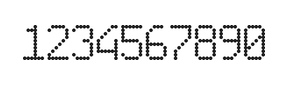 6×10数字点阵字体 ddN610AA1435