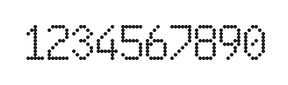 6×10数字点阵字体 ddN610AA1436