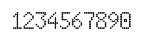 6×10数字点阵字体 ddN610AA1438