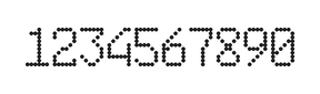 6×10数字点阵字体 ddN610AA1439