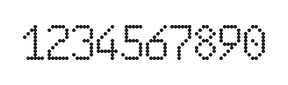 6×10数字点阵字体 ddN610AA1440