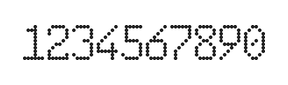 6×10数字点阵字体 ddN610AA1444