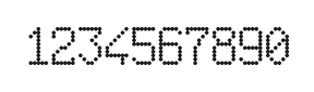 6×10数字点阵字体 ddN610AA1445