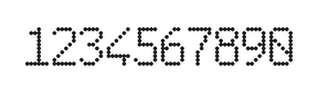 6×10数字点阵字体 ddN610AA1447