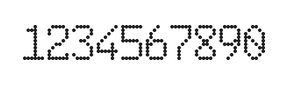 6×10数字点阵字体 ddN610AA1448