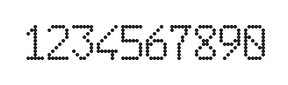6×10数字点阵字体 ddN610AA1449