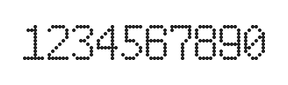 6×10数字点阵字体 ddN610AA1450