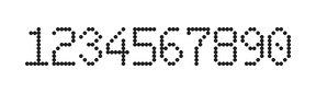 6×10数字点阵字体 ddN610AA1454