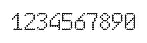 6×10数字点阵字体 ddN610AA1462