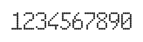 6×10数字点阵字体 ddN610AA1464