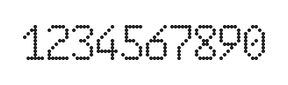 6×10数字点阵字体 ddN610AA1465