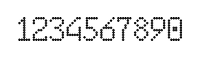 6×10数字点阵字体 ddN610AA1467