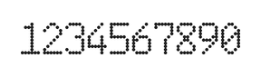 6×10数字点阵字体 ddN610AA1470