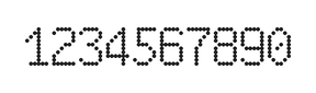 6×10数字点阵字体 ddN610AA1472