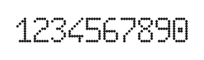 6×10数字点阵字体 ddN610AA1474