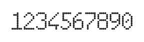 6×10数字点阵字体 ddN610AA1475