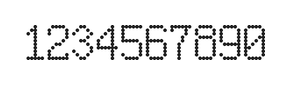 6×10数字点阵字体 ddN610AA1480