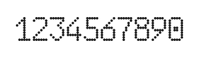 6×10数字点阵字体 ddN610AA1482