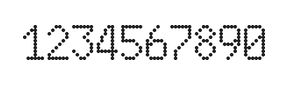 6×10数字点阵字体 ddN610AA1483
