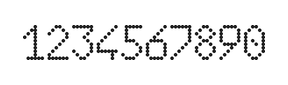 6×10数字点阵字体 ddN610AA1484