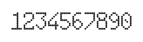 6×10数字点阵字体 ddN610AA1490
