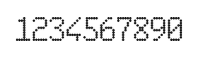 6×10数字点阵字体 ddN610AA1491