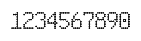 6×10数字点阵字体 ddN610AA1492