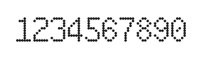 6×10数字点阵字体 ddN610AA1494