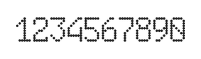 6×10数字点阵字体 ddN610AA1497