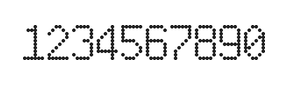 6×10数字点阵字体 ddN610AA1501