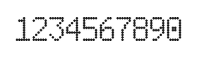 6×10数字点阵字体 ddN610AA1504