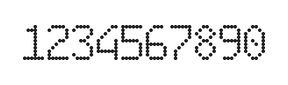 6×10数字点阵字体 ddN610AA1509